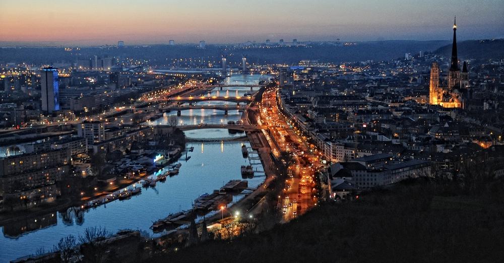 Vue depuis le Mont Gargan Rouen Rive Droite